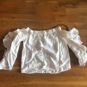 Zara Linen Off The Shoulder Top!